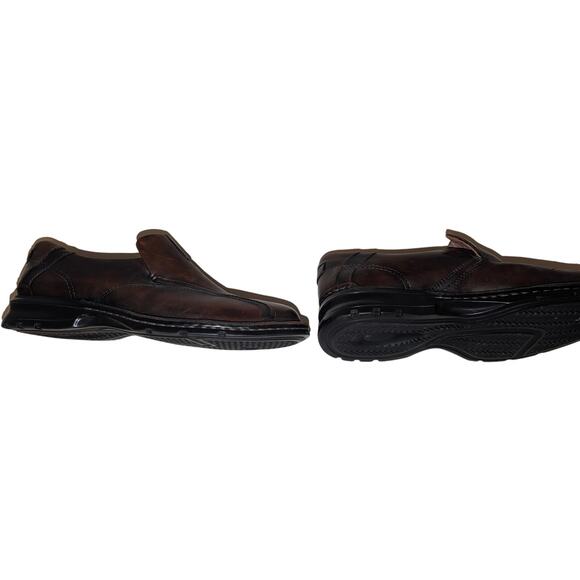 Clarks shoes Men's Escalade Step Loafers Brown Leather Slip On Size 11M Casual - Picture 5 of 9